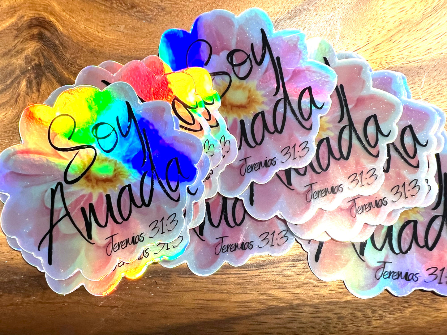 I'M LOVED JEREMIAH 31:3 FLORAL WATERPROOF STICKERS