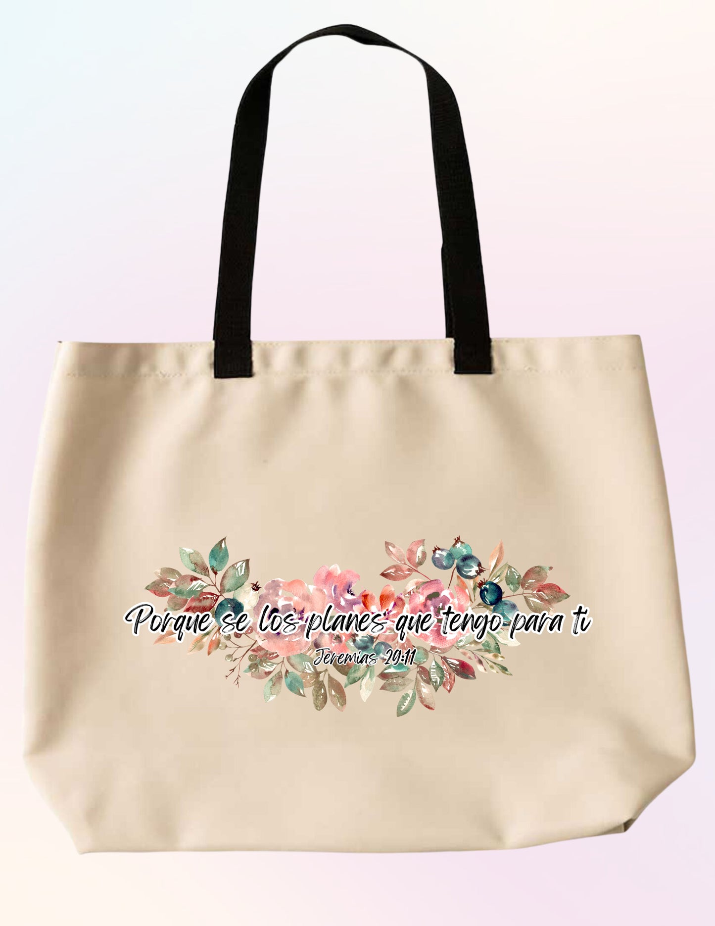 FOR I KNOW THE PLANS I HAVE FOR YOU. JEREMIAH 29:11 FAITH-BASED TOTE