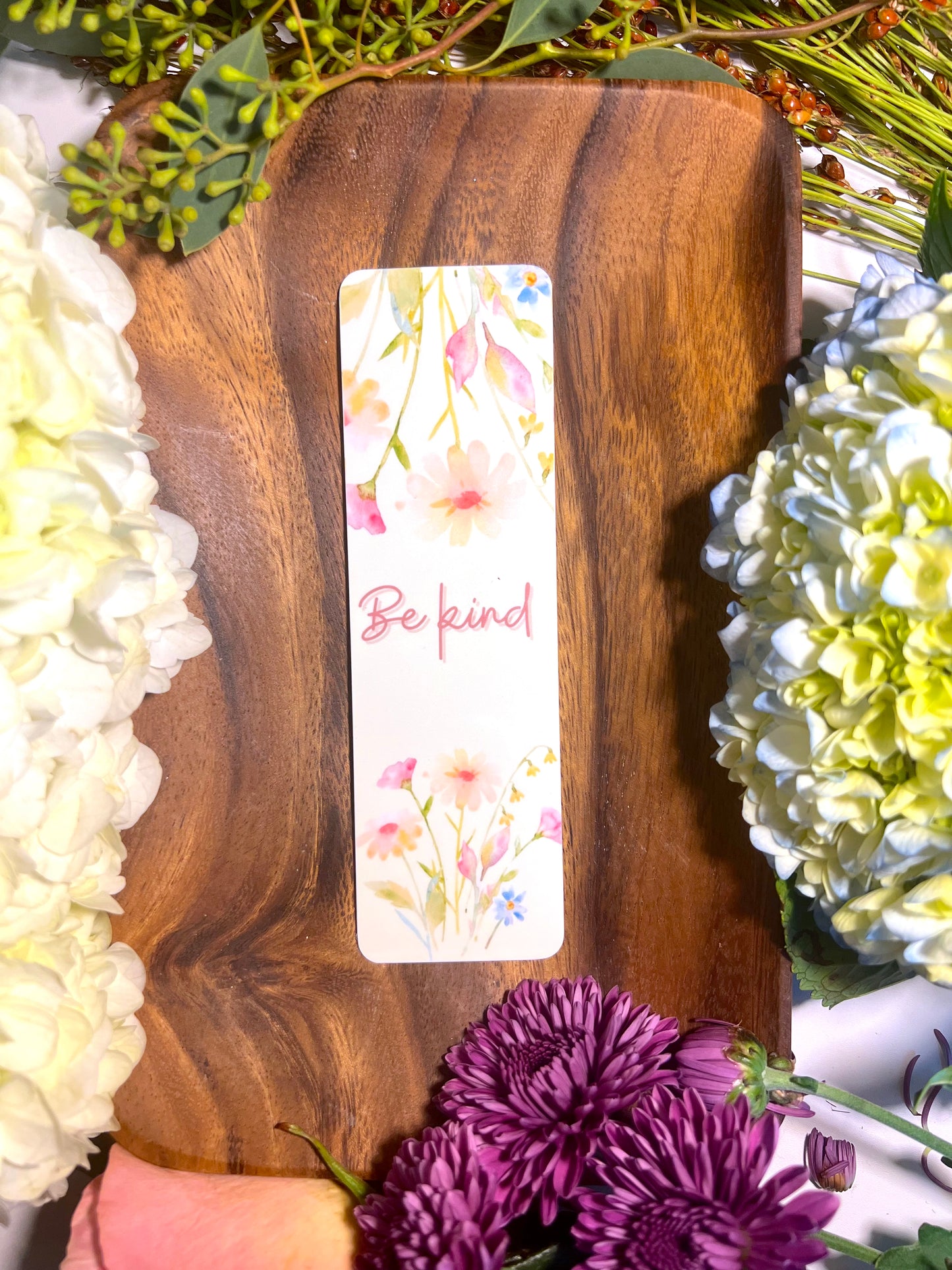 BE KIND FLORAL BOOKMARK