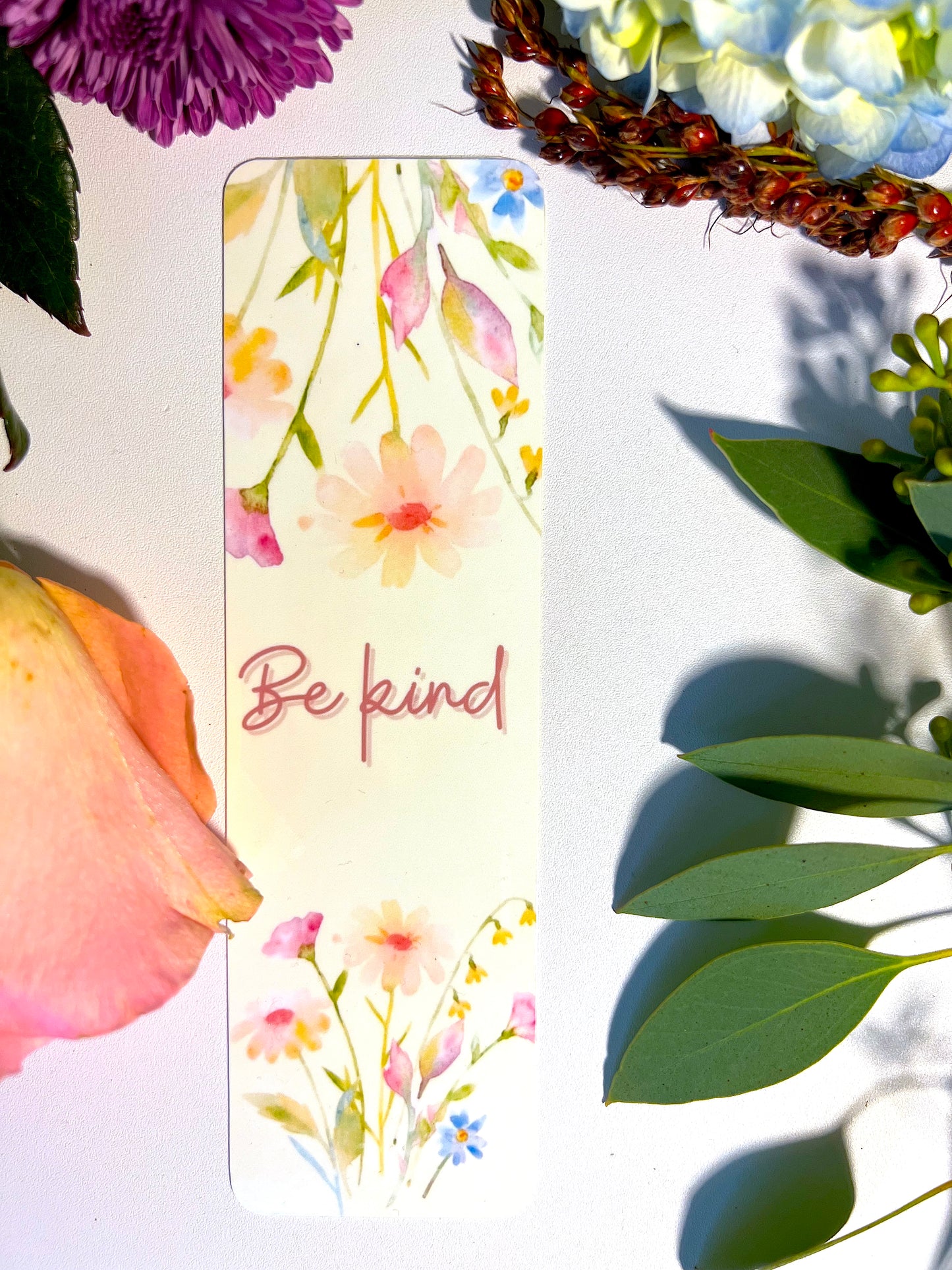 BE KIND FLORAL BOOKMARK