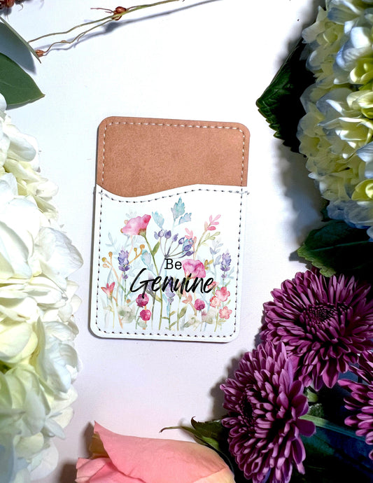 BE GENUINE FLORAL PHONE CARDHOLDER