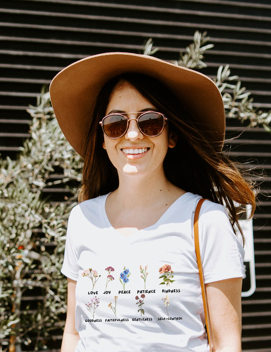 FRUIT OF THE SPIRIT FLORAL T-SHIRT