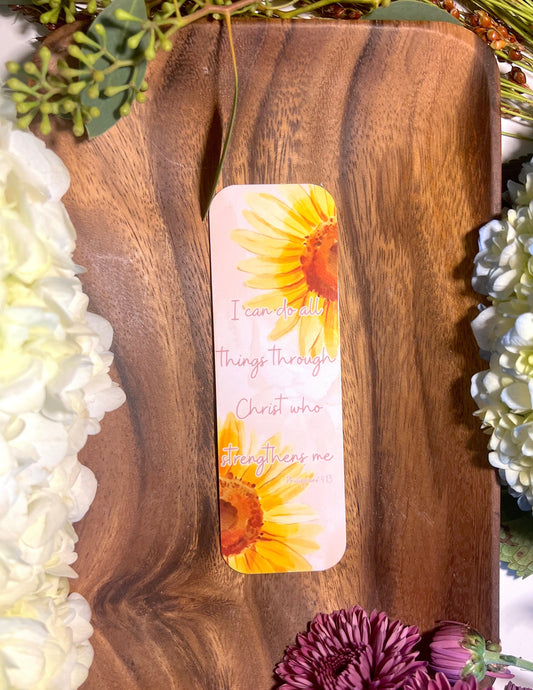 I CAN DO ALL THINGS THROUGH CHRIST PHILIPPIANS 4:13 BOOKMARK