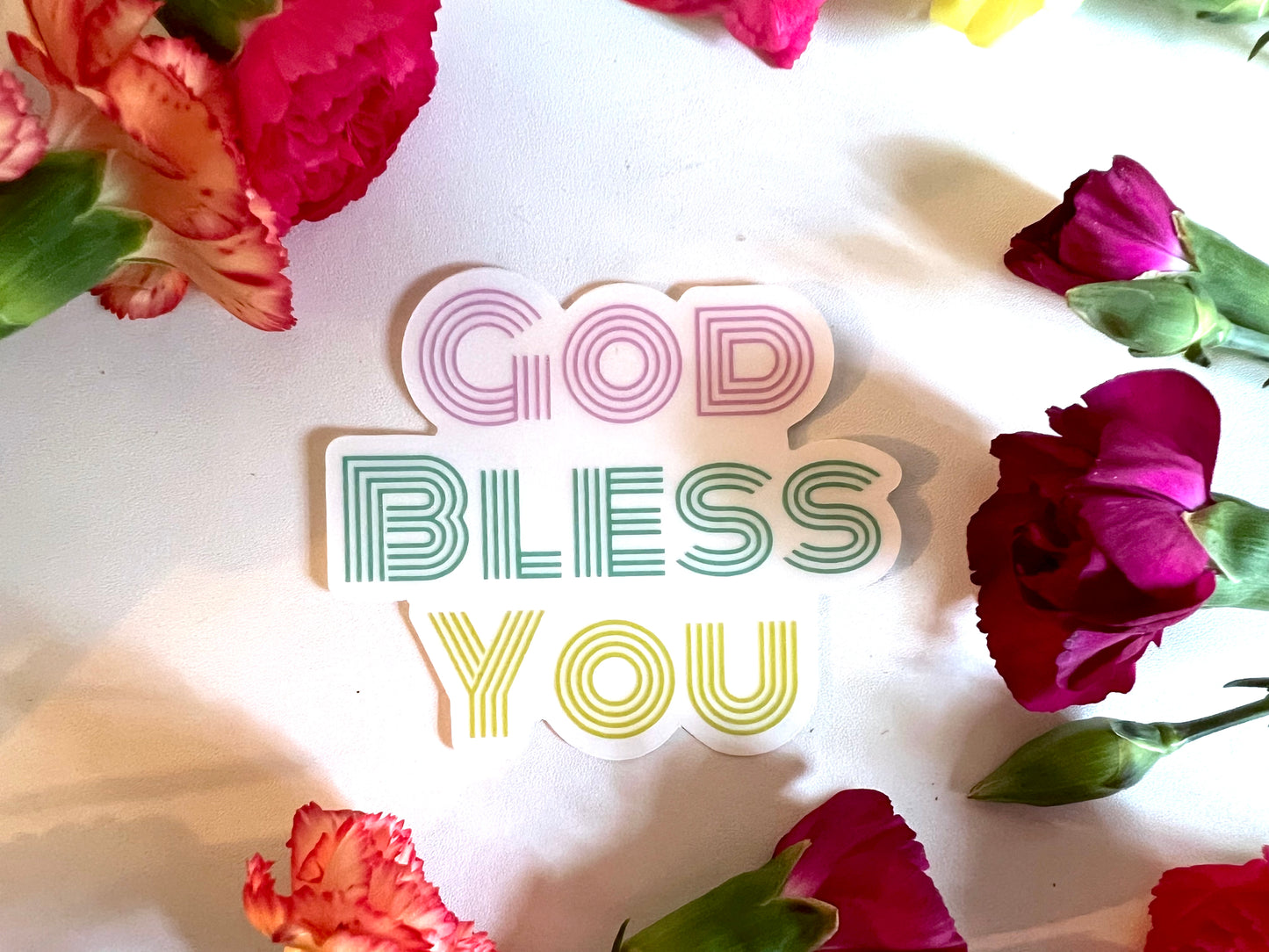 "GOD BLESS YOU" WATERPROOF STICKERS