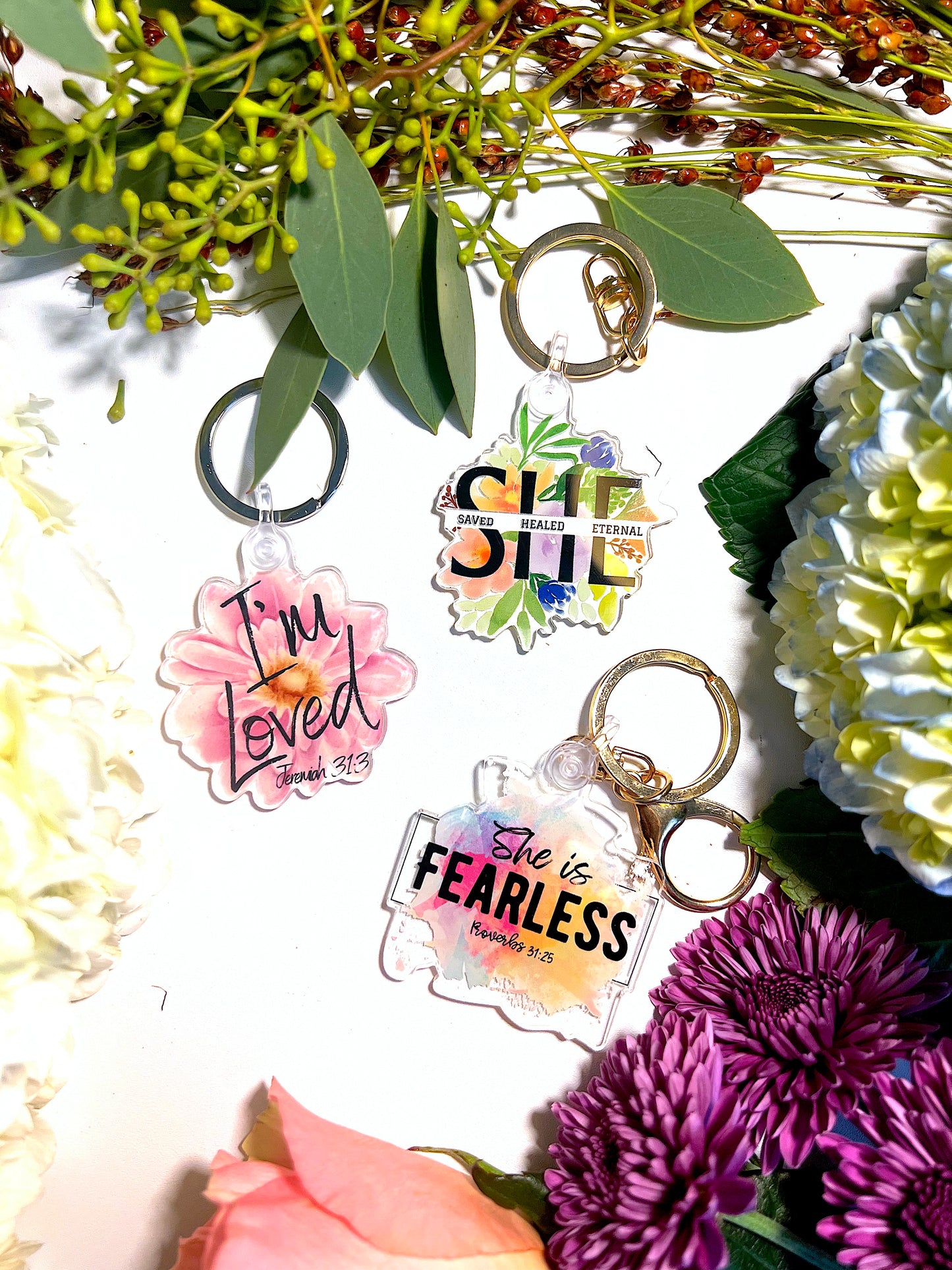 SHE'S FEARLESS ACRYLIC KEYCHAIN