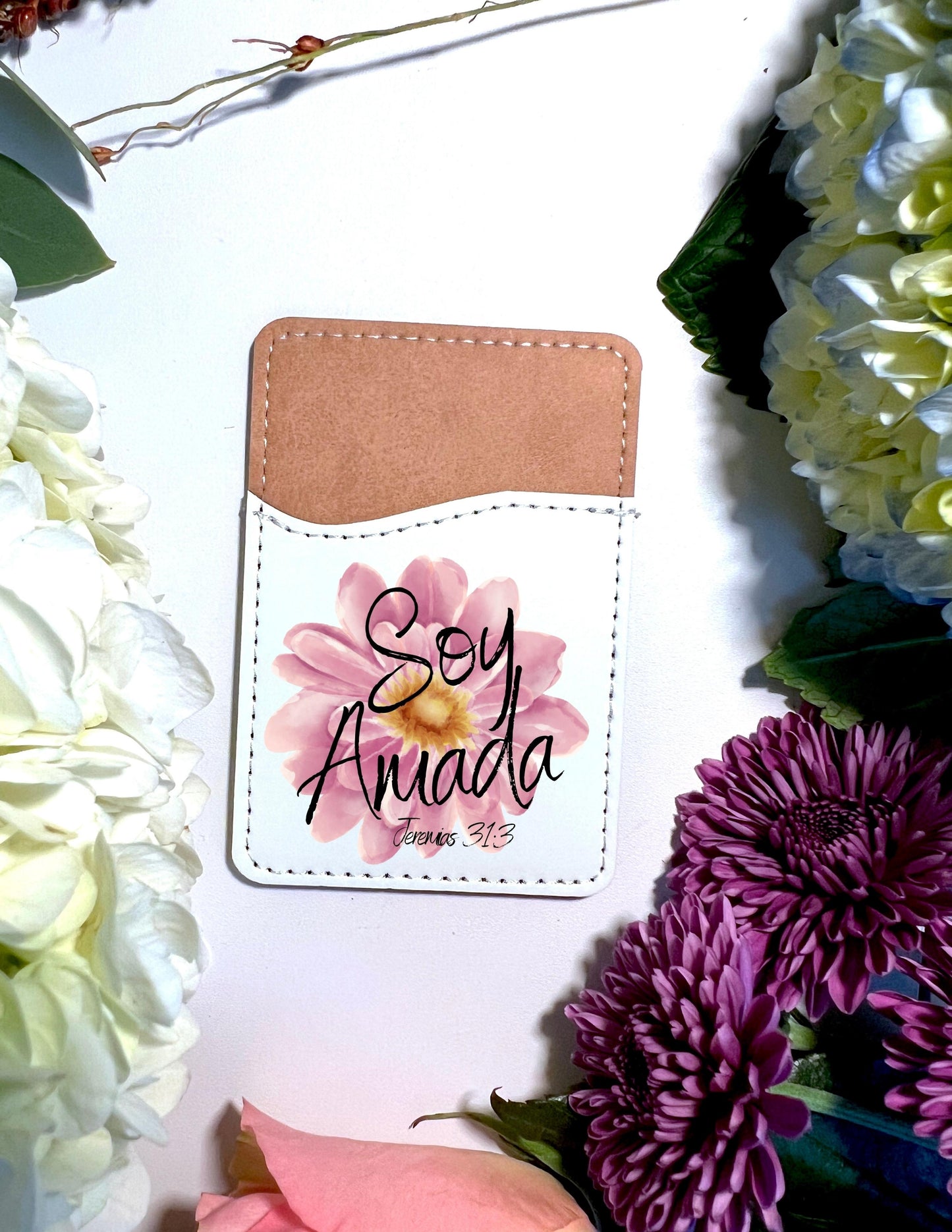 I'M LOVED JEREMIAH 31:3 FLORAL PHONE CARDHOLDER