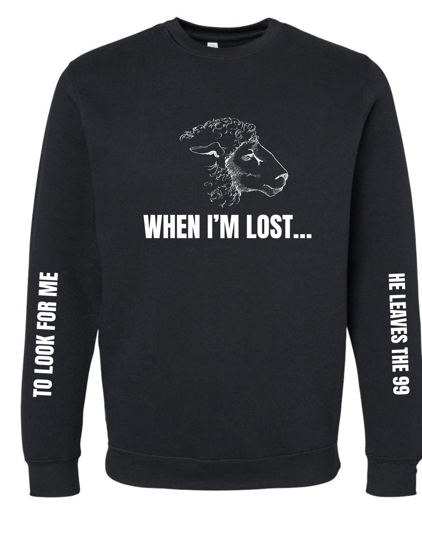 WHEN I'M LOST "LUKE 15" CREWNECK SWEATSHIRT